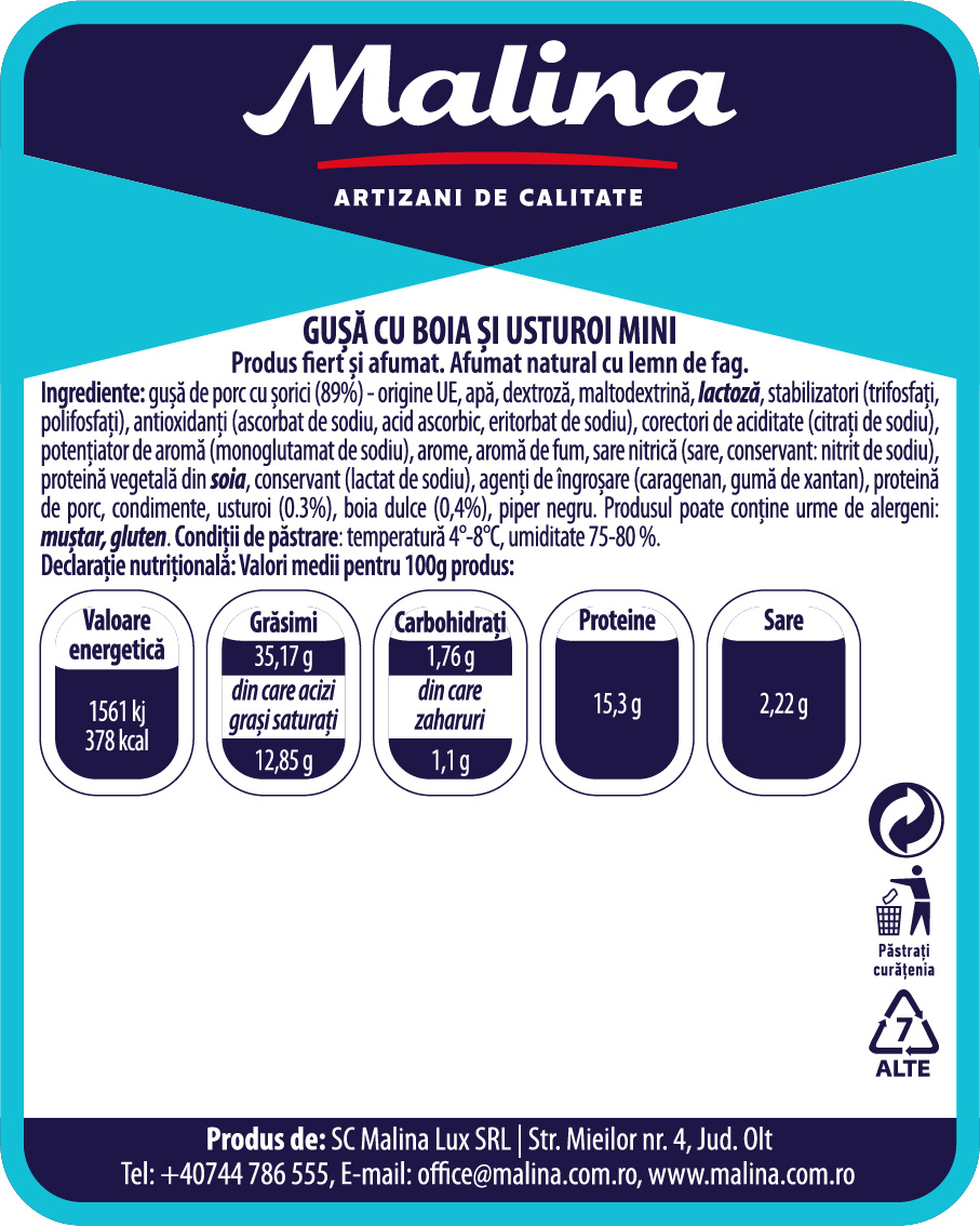 Gușă cu boia și usturoi mini